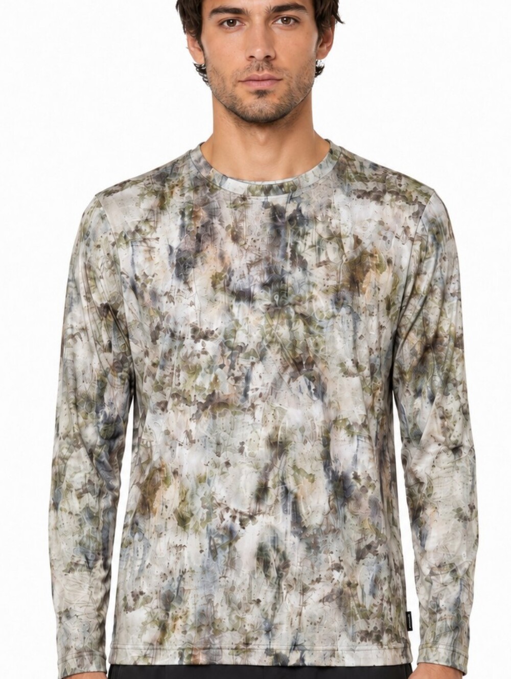 Snow Peak Insect Shield Long Sleeve T-Shirt Abstract Camo Unisex Size M Men's